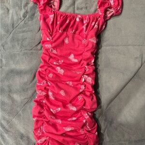 Urban Outfitters Pink Ruched Dress